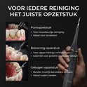 Voor elke reiniging het juiste opzetstuk: punt, bolvormig en gebogen, voor nauwkeurige, oppervlakkige en moeilijk bereikbare plekken.