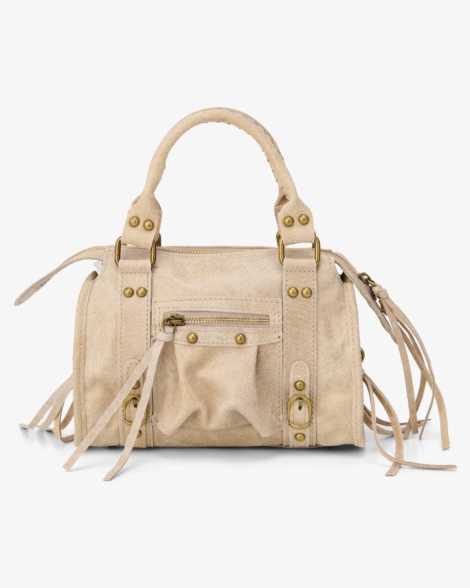 Damestas - It Girl – Beige - Echt Leer – City Bag - 40 x 28 x 14 cm - Schoudertas – Schooltas – Werktas – Shopper