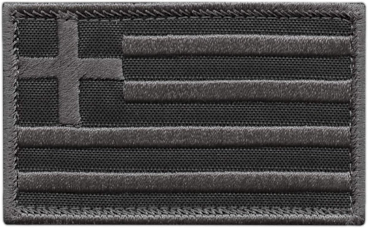 Greek Hellas Flag Subdued 2x3.25 Hellenic Morale Tactical Hook Patch - ShopVlot