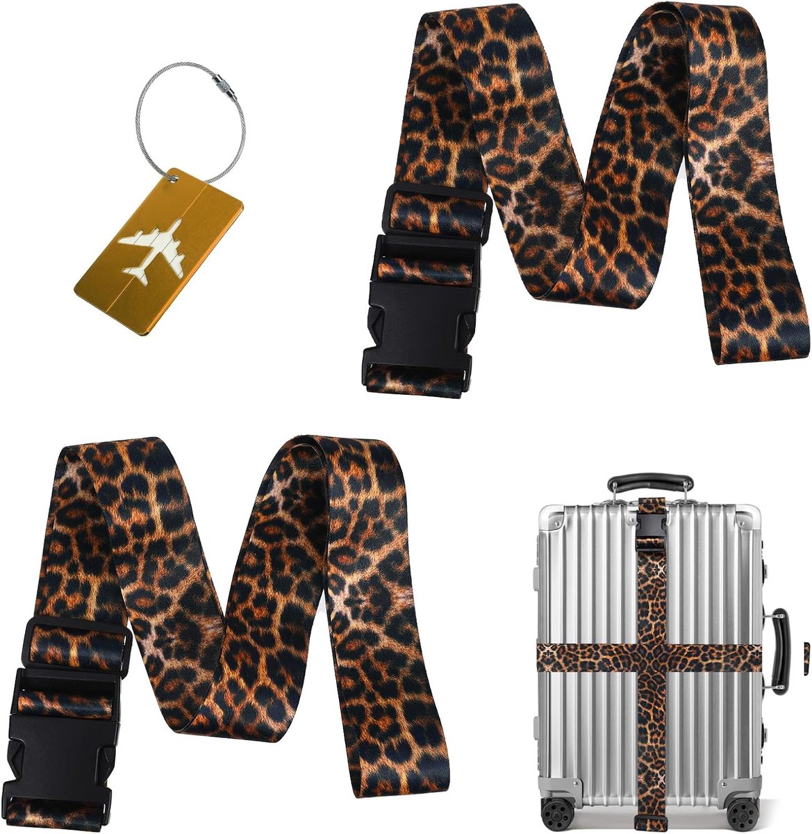 Luipaardpatroon kofferriem - ShopVlot