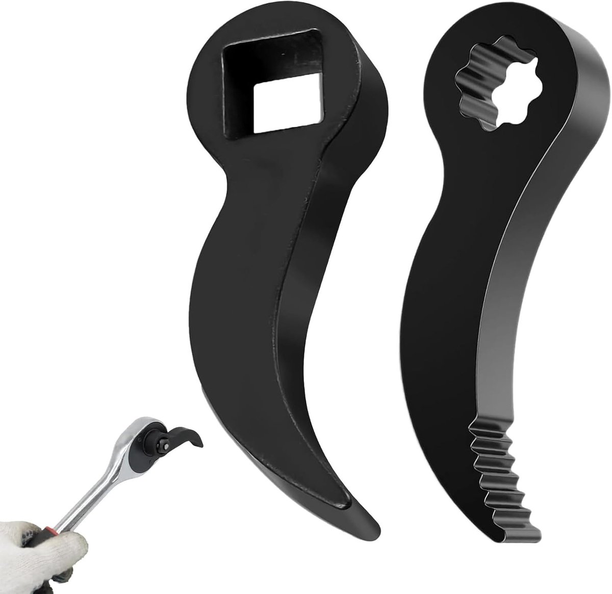 2 stuks breekijzers, crowfoot moeradapter 1/2 inch - roestbestendig multifunctioneel voor auto- en machinereparaties - ShopVlot