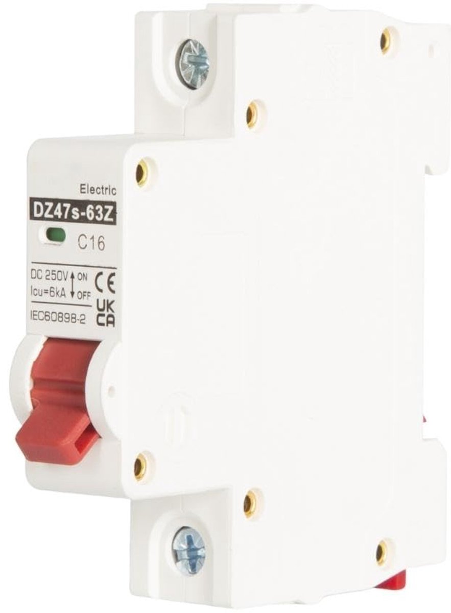 DEWIN 1P Solar Mini Circuit Breaker, Photovoltaic Surge Protector Lightning Arrester Device Overload Protection Switch - ShopVlot