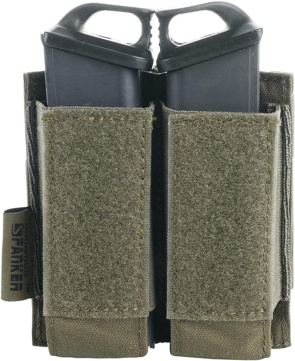 EXCELLENT ELITE SPANKER Taktisch Magazintasche mit Offenem Double/Triple Pistol Magazintasche (Double-Ranger Green) - ShopVlot