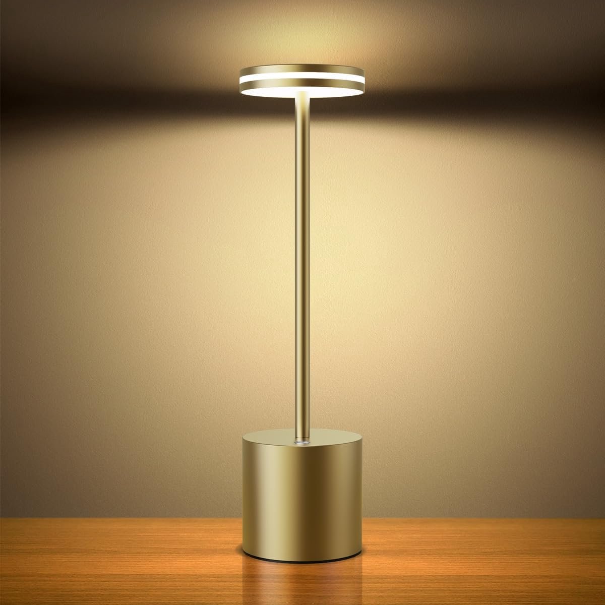 Hapfish Rechargeable LED Desk Lamp, 5000mAh Cordless Table Lamp with Battery - ShopVlot