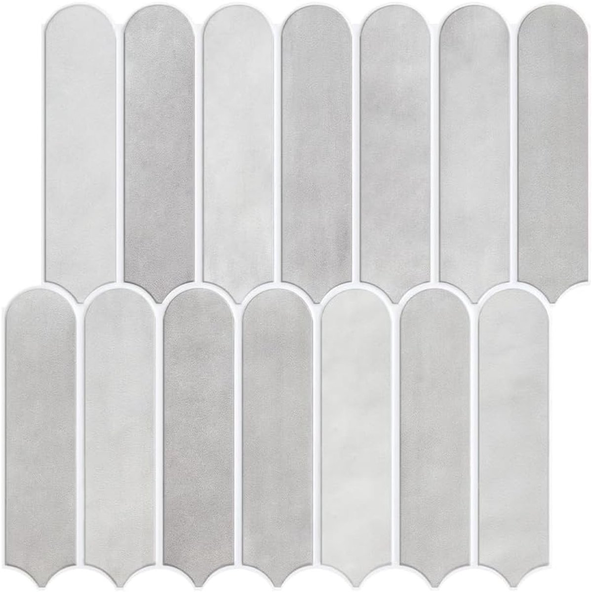 Commomy 3D Self-Adhesive Wall Tiles for Kitchen Bathroom, Pack of 10, 30 x 30 cm, Matte Gradient Gradient Grey, PVC - ShopVlot
