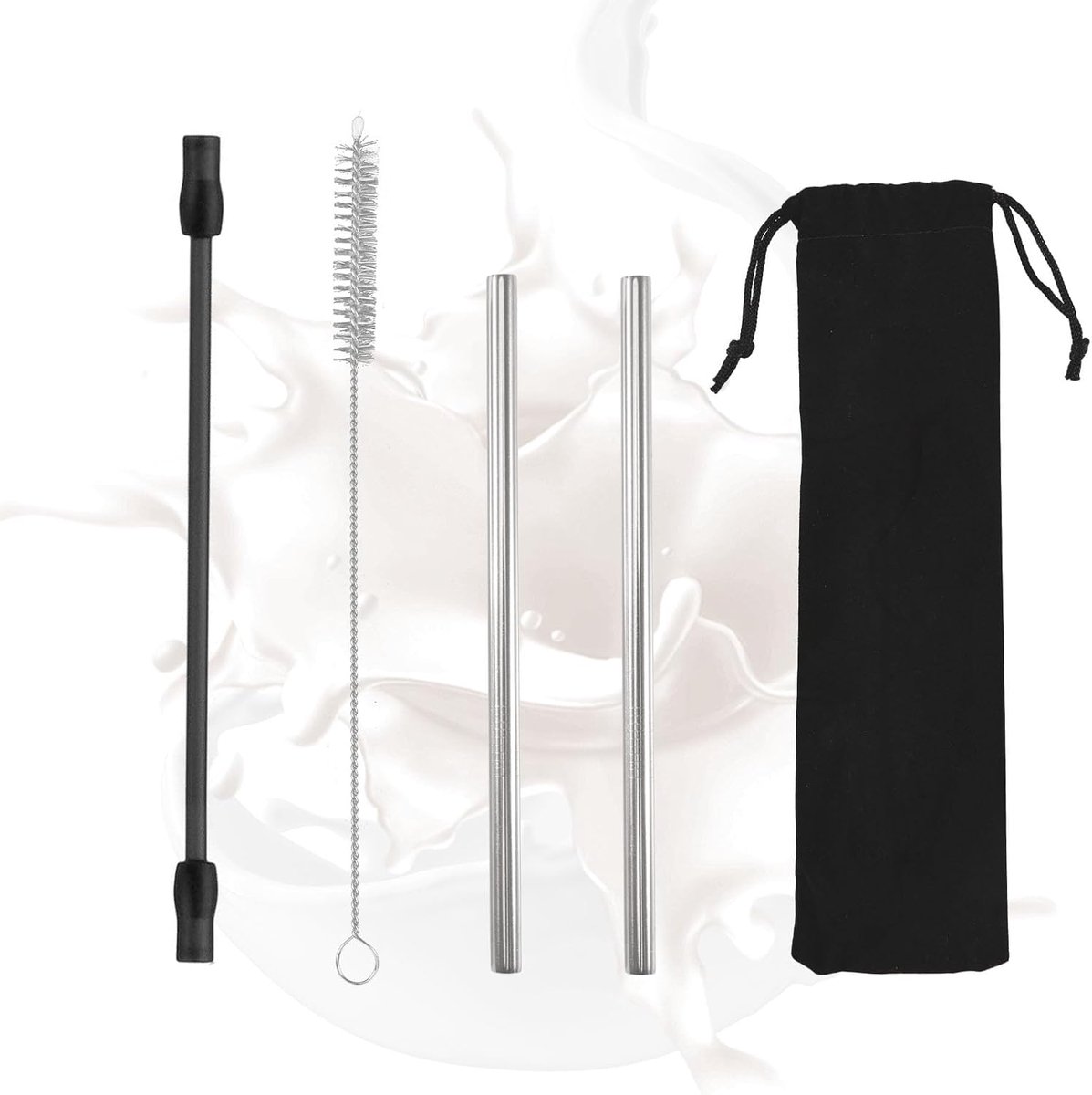 Begonia Milk Hose Set, Milk Hose Compatible with EQ6, Stainless Steel Milk Tube and Cleaning Brush Set, Milk Hoses for - ShopVlot