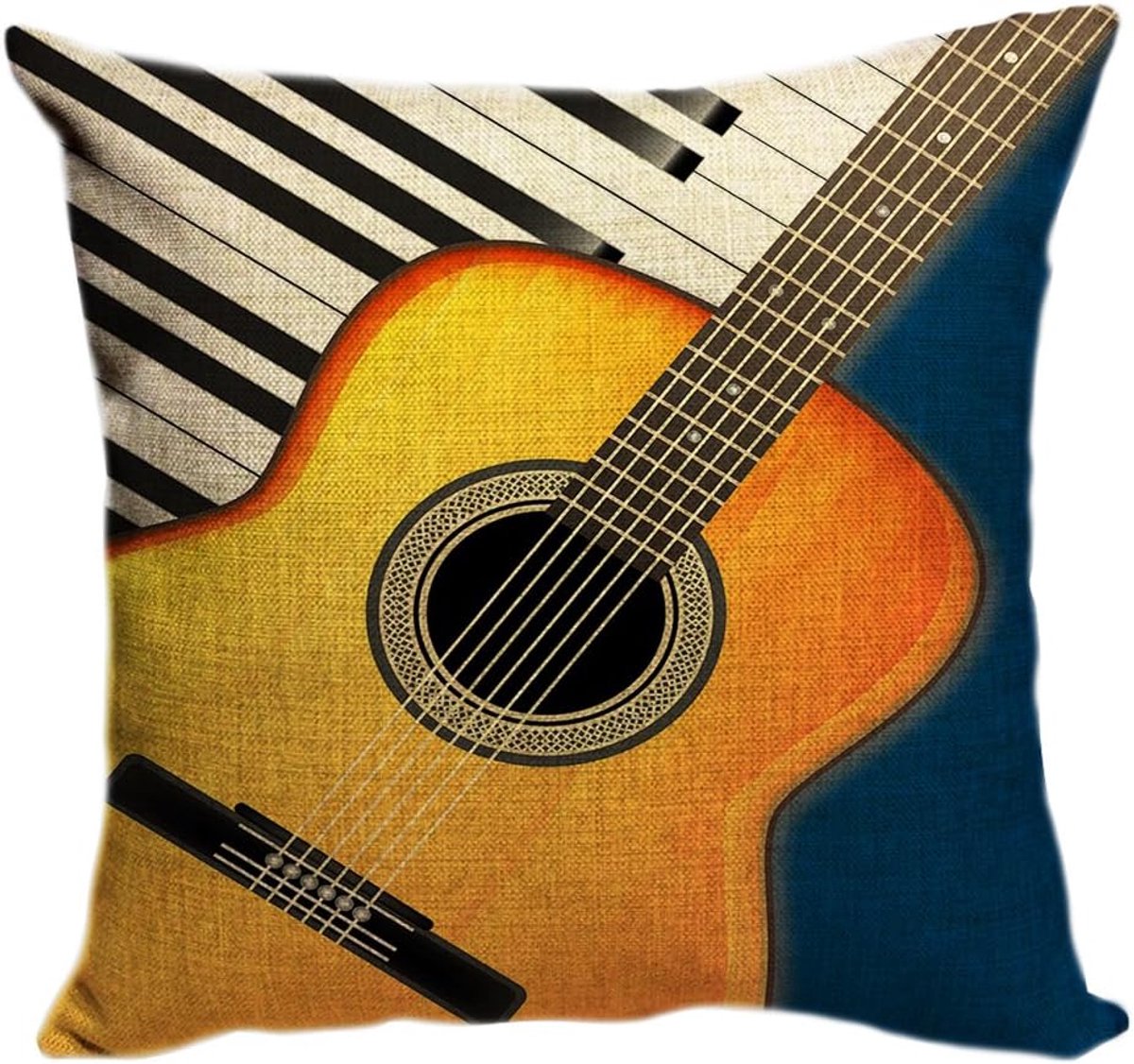 pillowcase decorative sofa decorative pillow case car decorative pillow covers pillow personality guitar and piano - ShopVlot