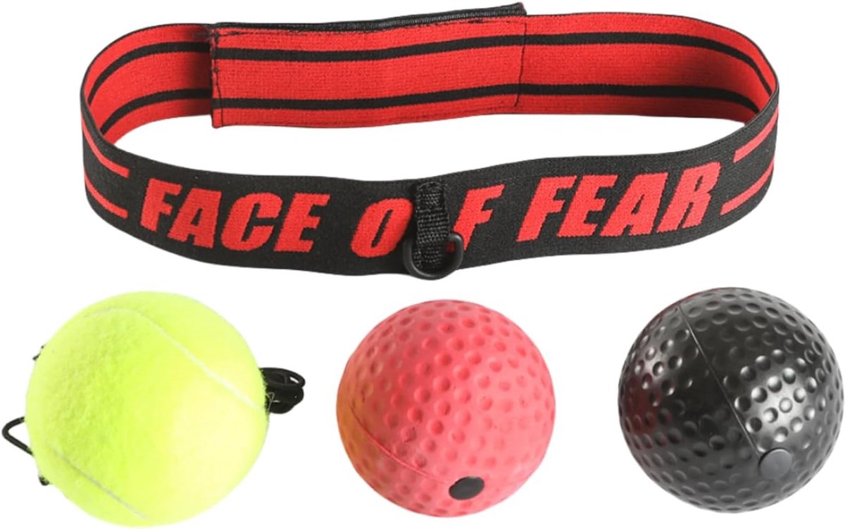 Head Reflex Balls, Speed Ball with Headband, 3 difficulty levels Reflex Fight Ball, Punch Boxing Ball, Reflex Speed - ShopVlot