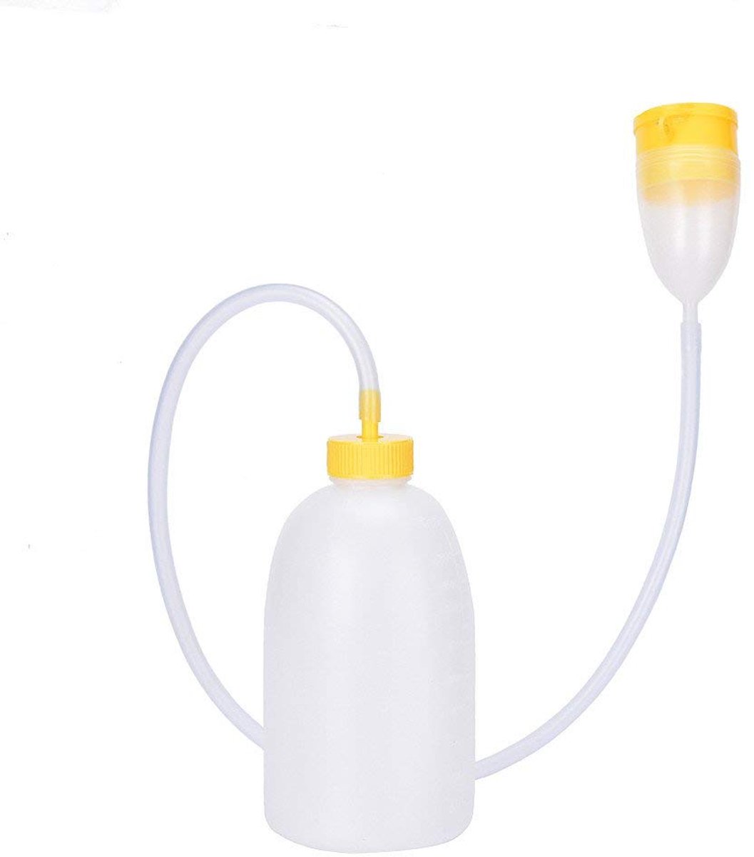 Urinefles voor mannen, bedurinefles, 1700 ml, reisurinefles voor mannen met slang - ShopVlot