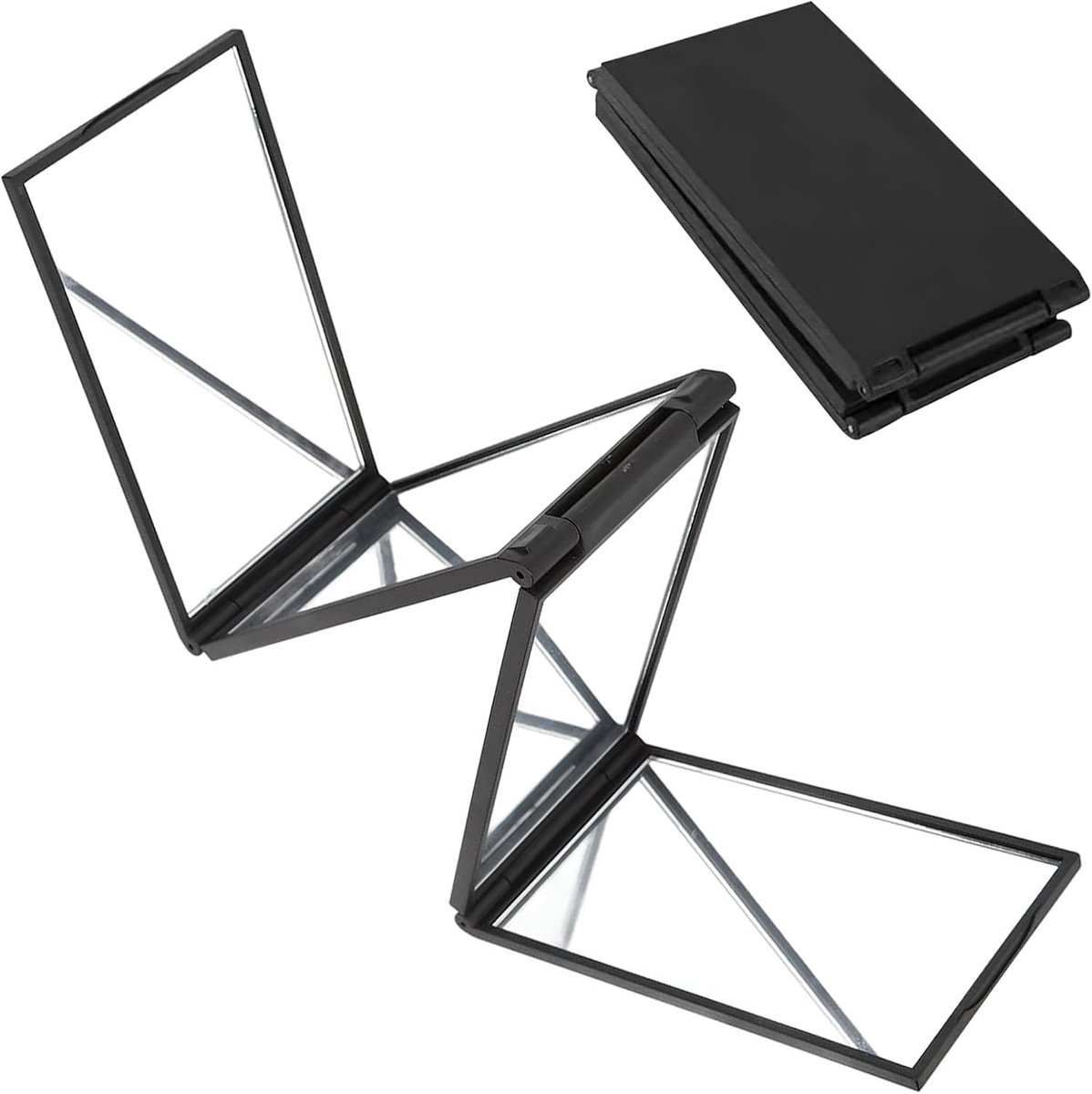 MOLIMOLI 360 Degree Mirror Foldable, Hairdresser for Hair Cutting, Pocket Mirror and Travel Mirror Small Foldable - ShopVlot