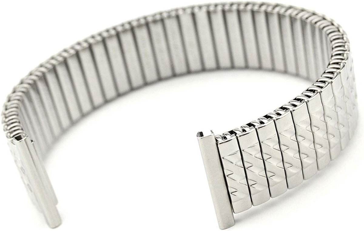 Rowi 22mm Fixoflex S Drawstring L316 Stainless Steel Watch Band Made in Germany Original Packed, Silver, Classic - ShopVlot