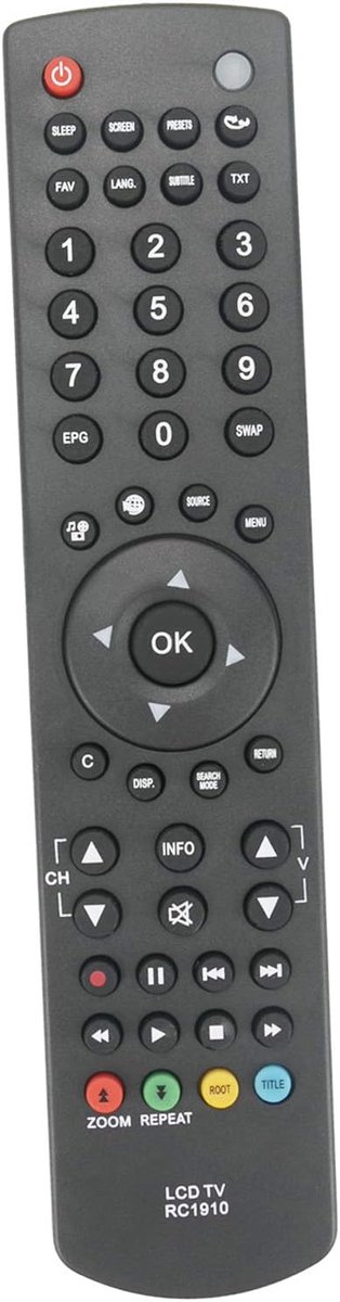 ALLIMITY RC1910 Remote Control Replacement for Toshiba 22L1333B 22L1337DB 24D1333B 24D1333B2 24D1333DB 24D1334B - ShopVlot