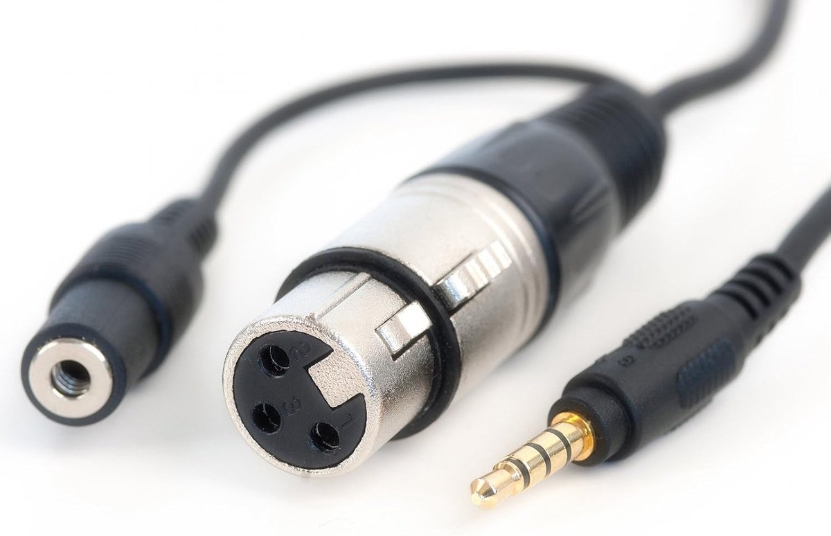 ProJive XLR v2 Microphone Adapter to 3.5 mm Stereo Jack with Control Port for iOS Android Devices 1.2 m Cable - ShopVlot