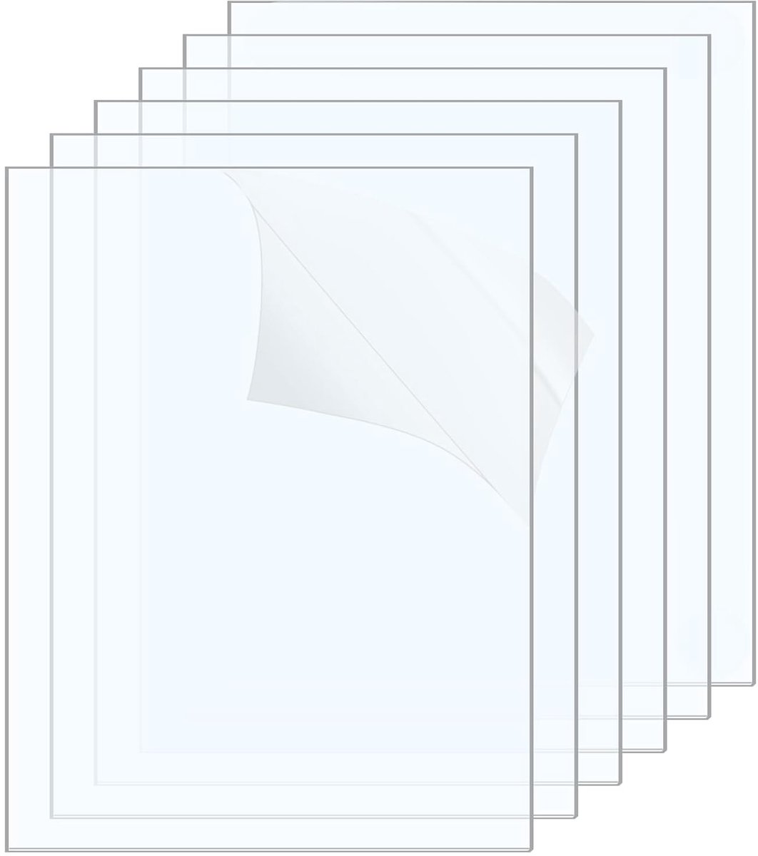 6 pieces acrylic sheets A4 plastic sheets (transparent) - ShopVlot
