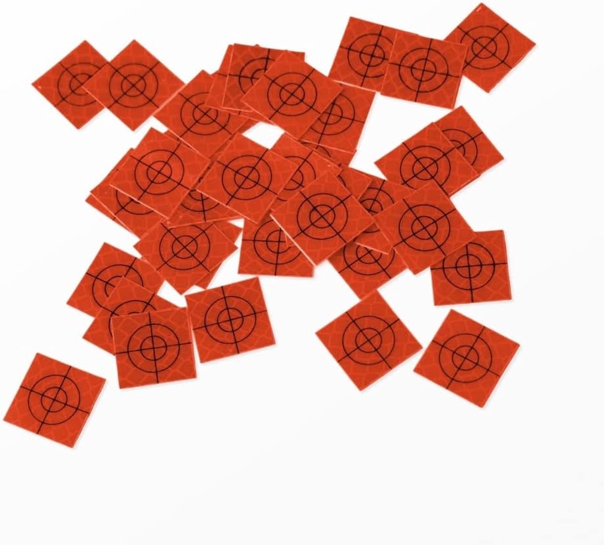 Reflex target mark 20x20 mm self-adhesive, 100 pieces orange - ShopVlot