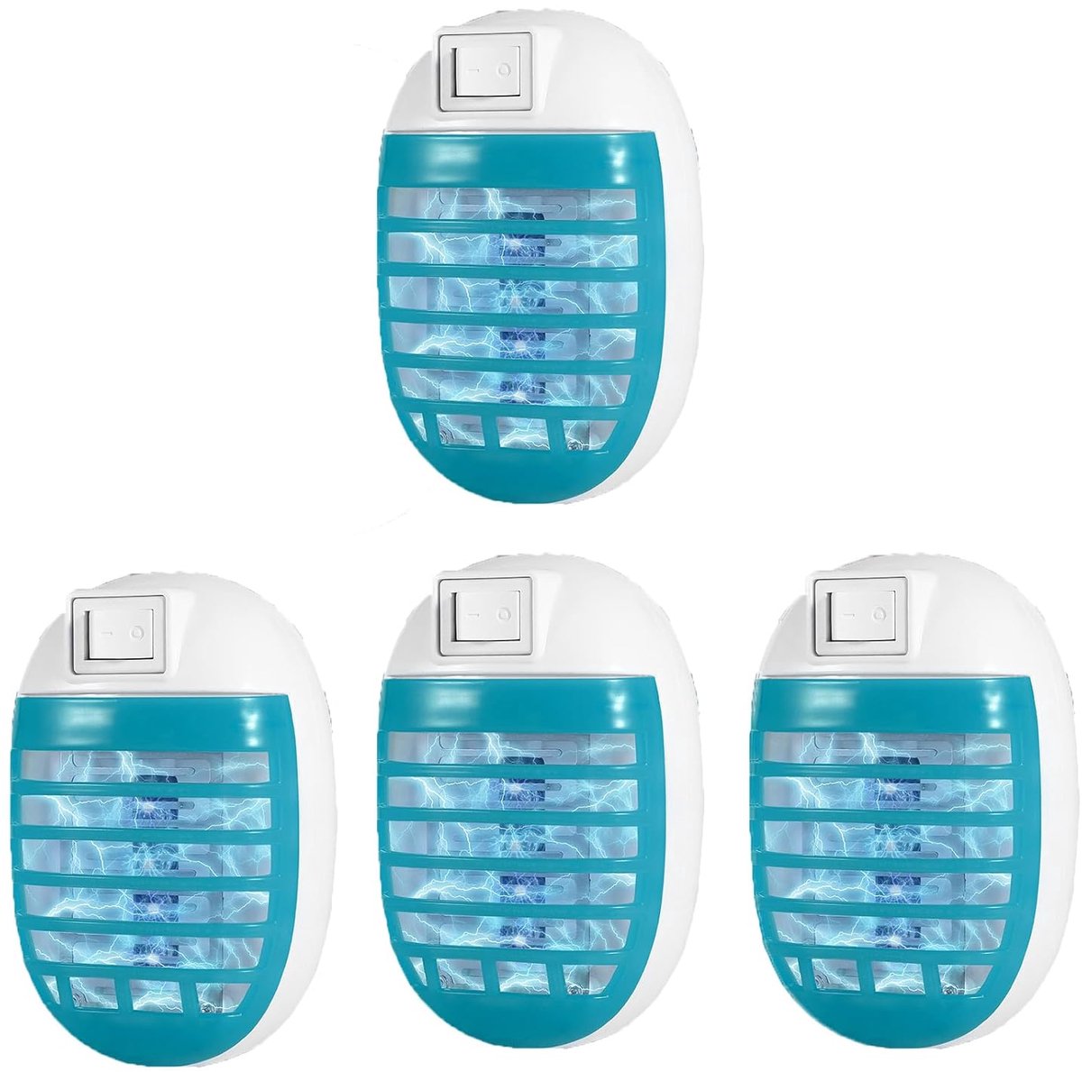 Muggenlamp, 4 stuks, elektrische insectenval voor binnen, M8 insectenverdelger, uv-verlichting voor thuis, keuken - ShopVlot