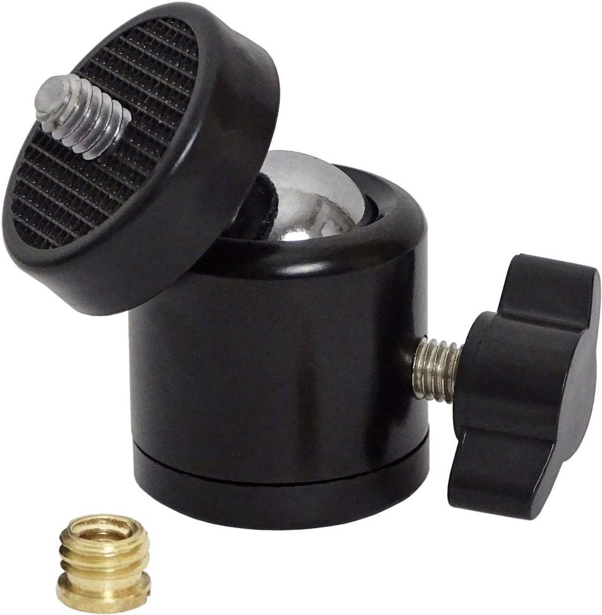 keepdrum Ball Joint Tripod Adapter for Microphone Stand Thread 1/4 to 3/8 - ShopVlot