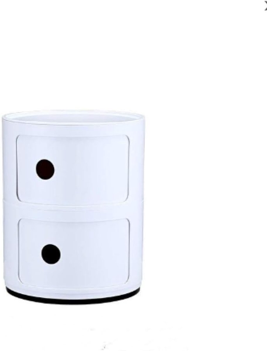 Mini bedside table plastic round locker bedroom corner simple modern free combination storage cabinet - ShopVlot