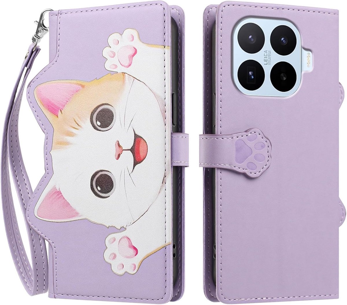 Flip beschermhoes voor Xiaomi 17T Pro - PU-leer - schokbestendig - met kaartsleuf - ShopVlot
