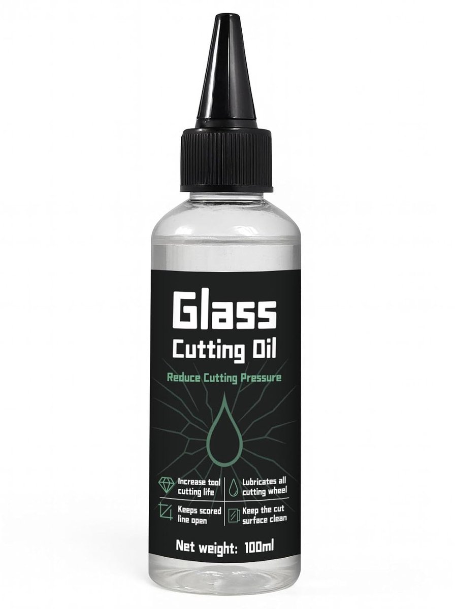 Glas snijolie 100ml - ultieme wrijving vermindering - voorkomt afsplinteren - voor onberispelijke precisie - ShopVlot