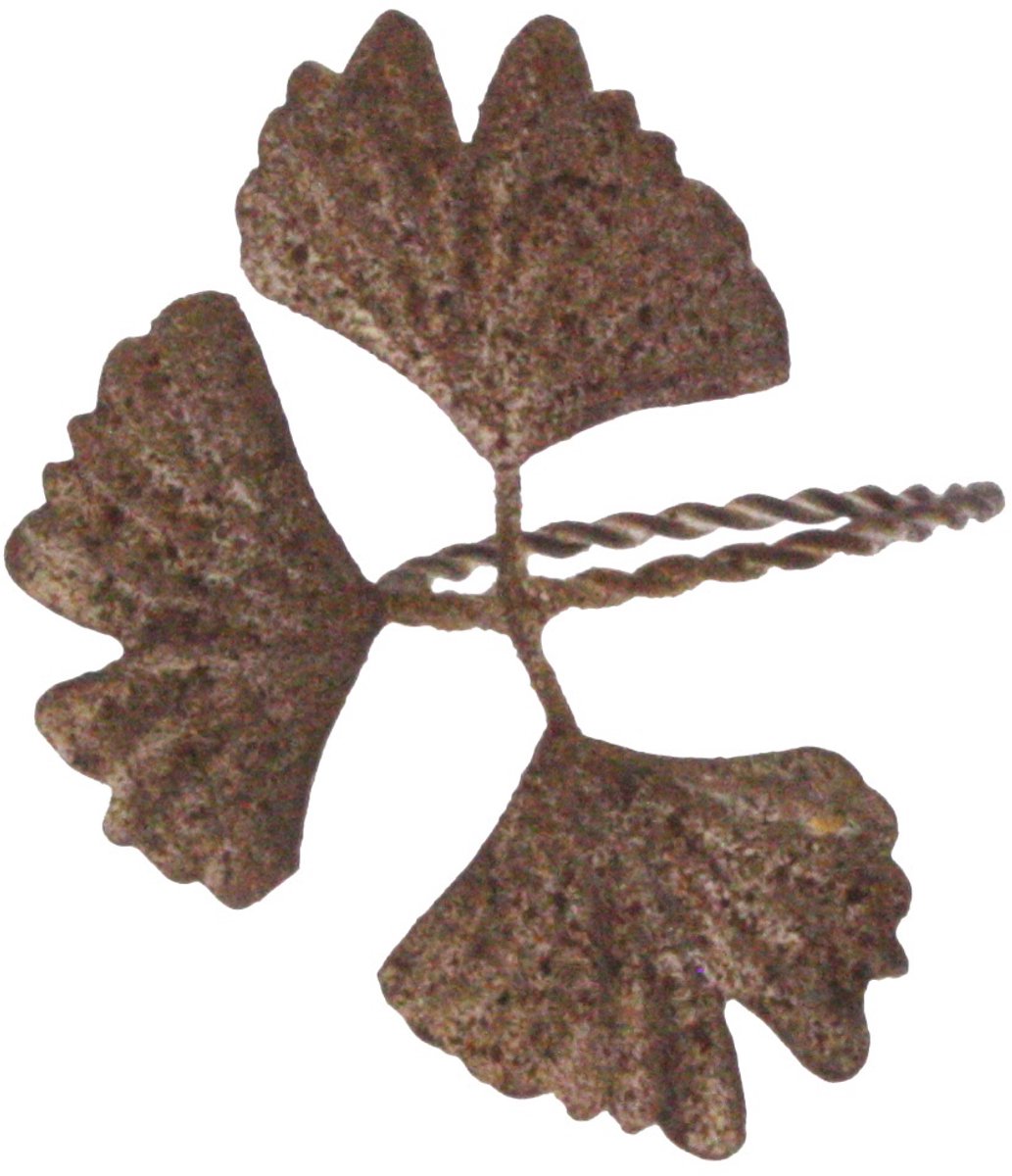 Servetring Bladeren antiek metaal 7,5x4,5x8cm