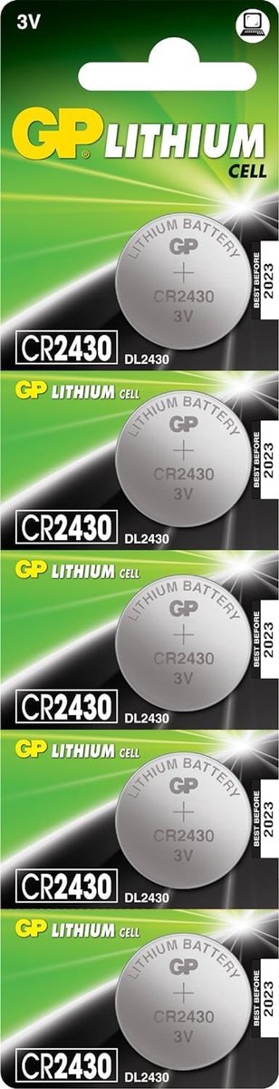 Lithium knoopcelbatterijen CR2430 - 5 stuks - Langdurig en lekvrij - ShopVlot