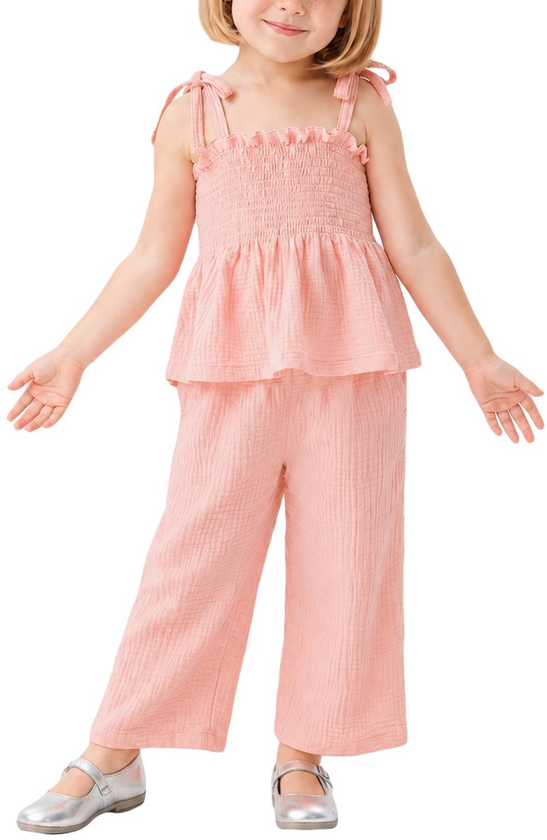 Babykleding voor meisjes - 2-delige zomerset - mouwloos - comfortabel voor warme dagen - ShopVlot