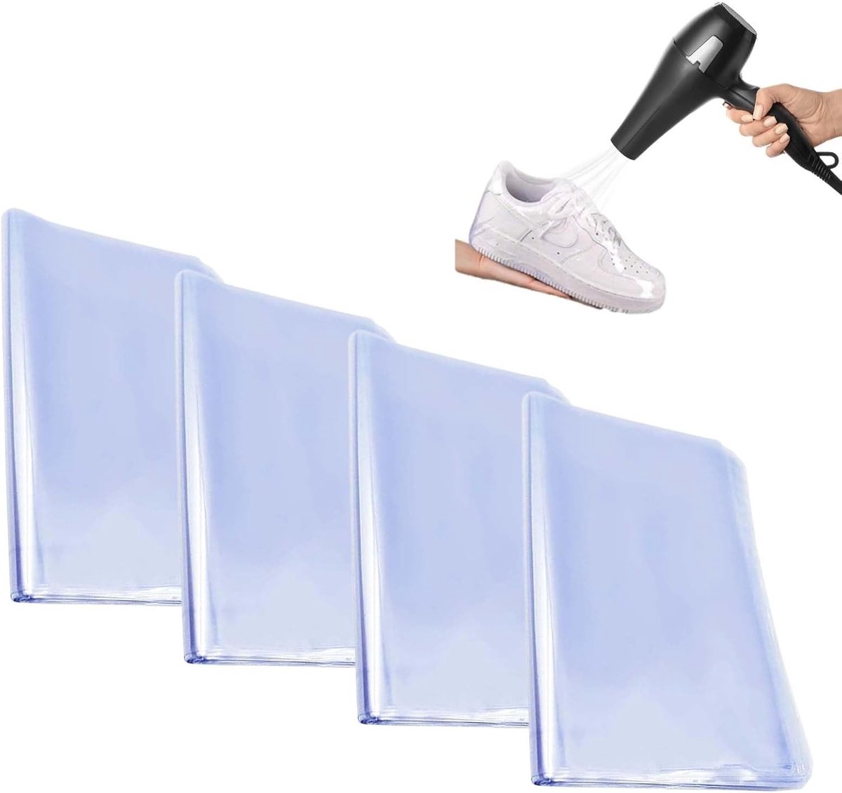 Transparante Krimpfolie Zakjes - Transparant Blauw - 28 x 45 cm - PVC Krimpzak voor Doe-het-zelfprojecten en Zeepverpakking