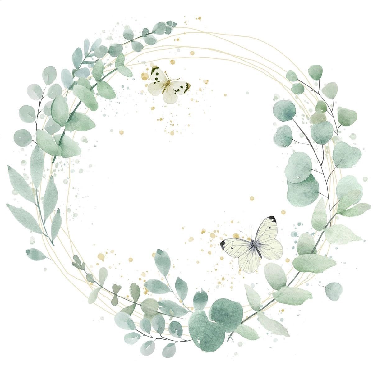 Papieren servetten 33x33 cm - bloemen en vlinders - feestelijke tafeldecoratie - perfect voor speciale gelegenheden - ShopVlot