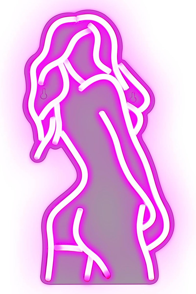 Neon lichtsignaal - sexy vrouwenrug - acryl kunstdecoratie - sfeervol voor slaapkamer en bar - ShopVlot