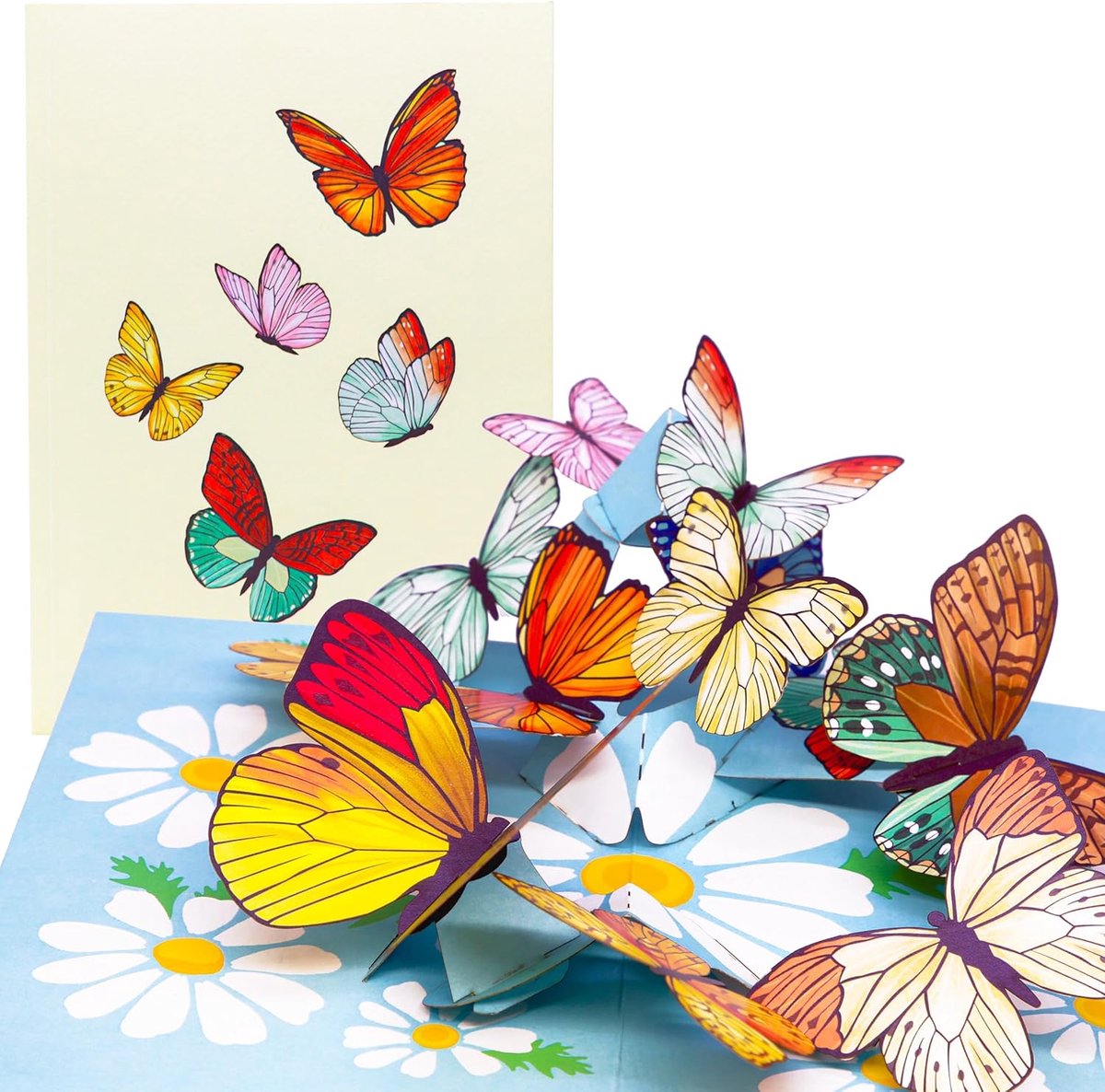 PopLife® Spring Butterflies 3D Pop Up Card - Mother's Day, Birthday, Anniversary, Valentine's Day, Thank You - ShopVlot