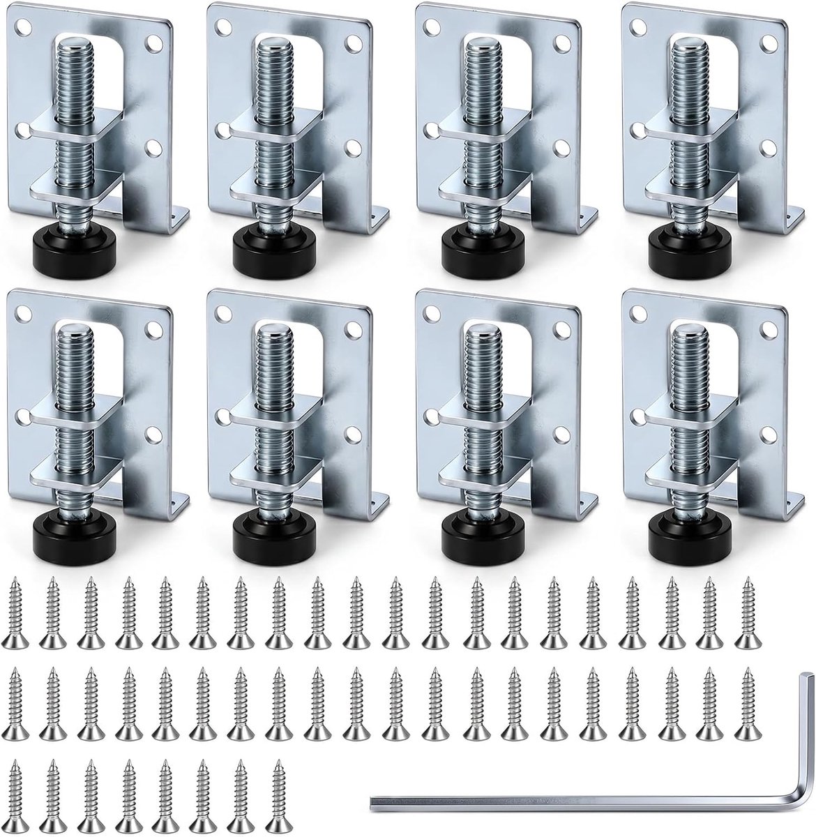 8 stuks meubelpoten, verstelbare meubelpoten, in hoogte verstelbare poten, 55/102 mm meubelpoten, zware - ShopVlot