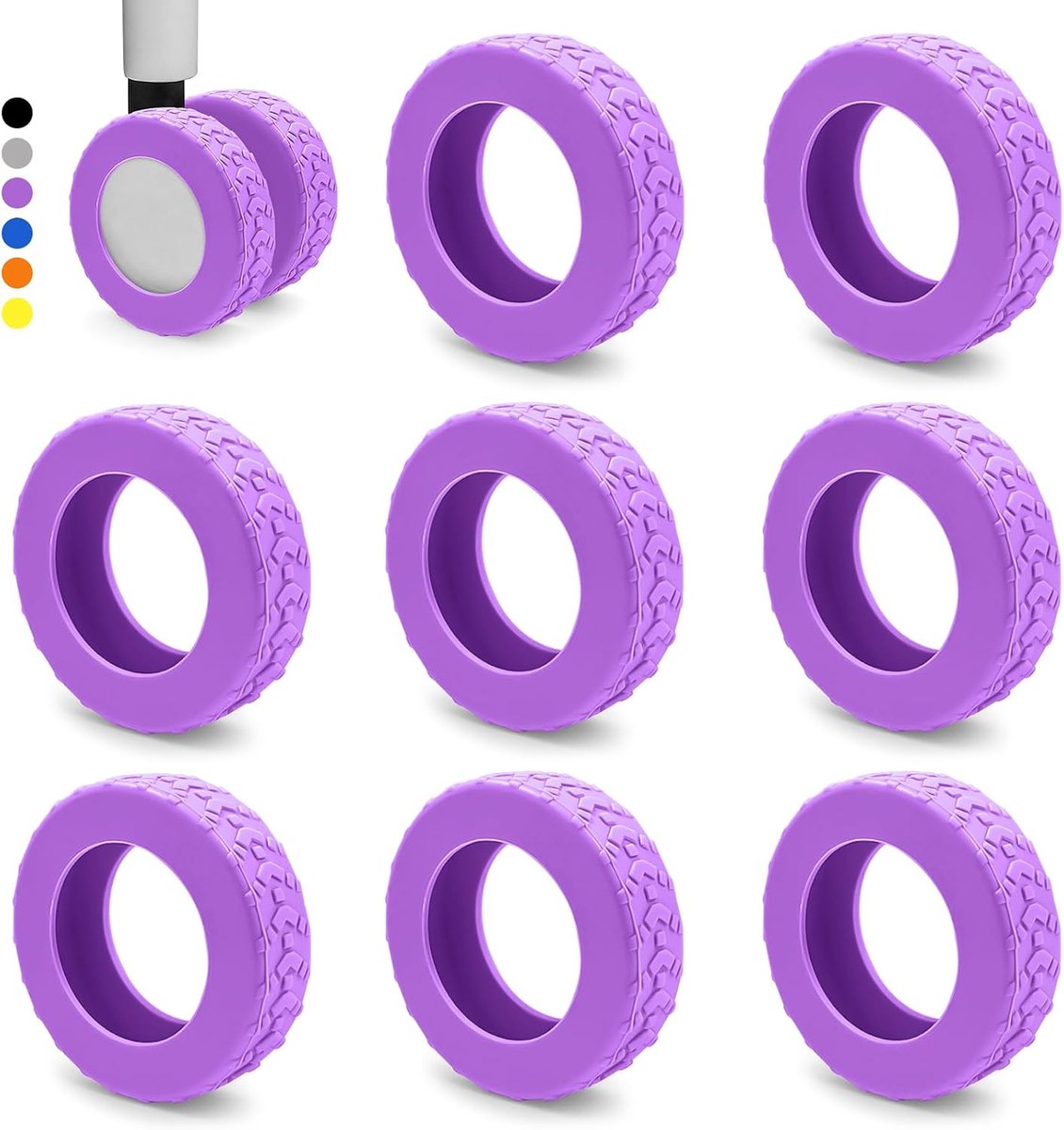 Bellanova Silicone Wheel Protectors, Pack of 8, Roll Protection for Suitcase, Quiet, Non-Slip, Suitable for Suitcase - ShopVlot