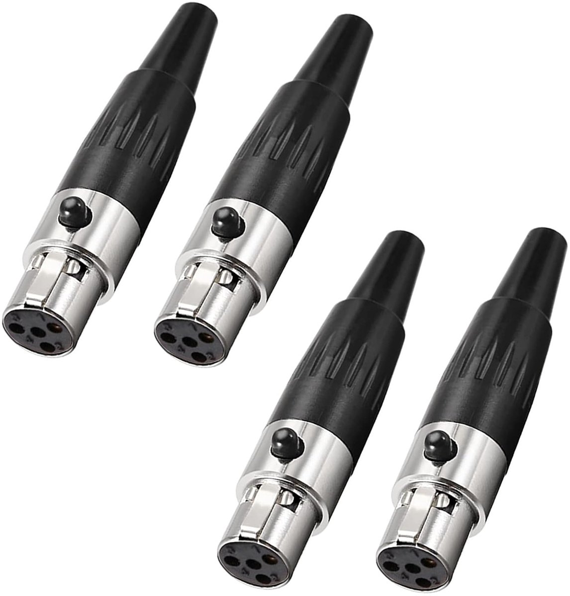 XMSJSIY 4Pin Mini XLR Connector TA4F Adapter Female Plug Mic Microphone Audio Connector,Mini XLR Cable Ends - ShopVlot