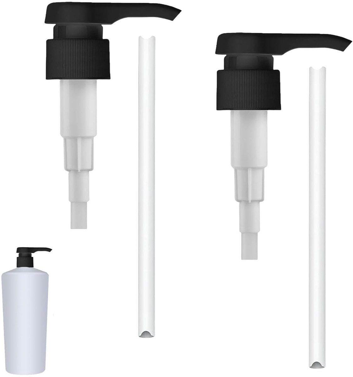 Dosing Pump, 1 Litre, Syrup Dispenser, Reusable Pump Head for Syrup or Shampoo (Black) - ShopVlot
