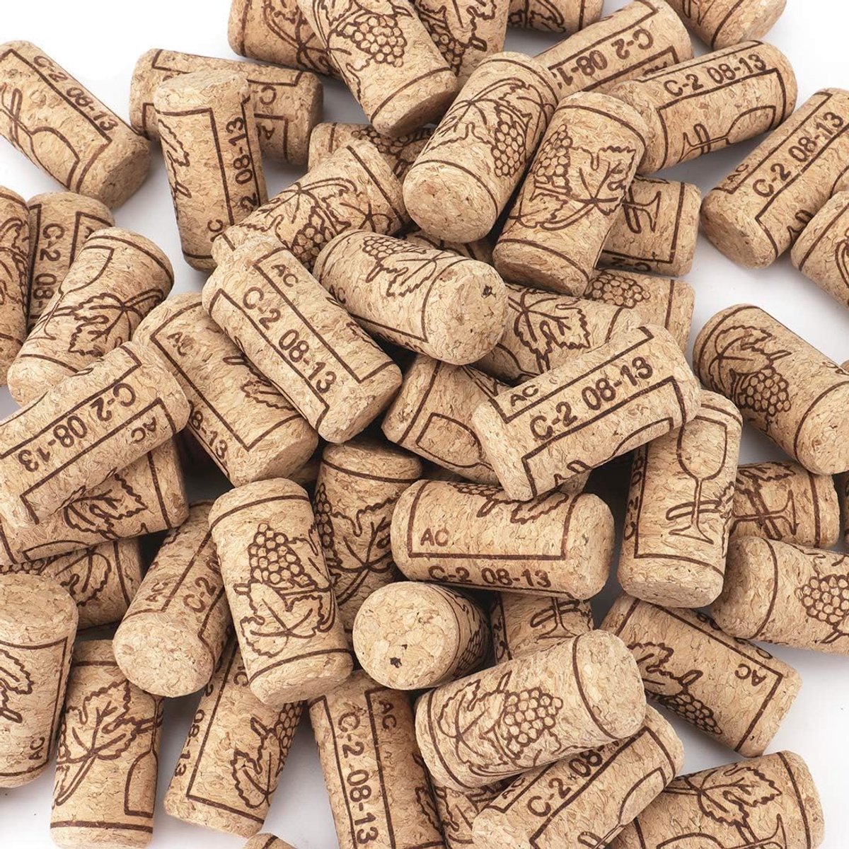 Lawei 100 Pieces Natural Wine Corks 44x22mm Premium Straight Cork Stopper Natural Wooden Corks Excellent for Wine - ShopVlot