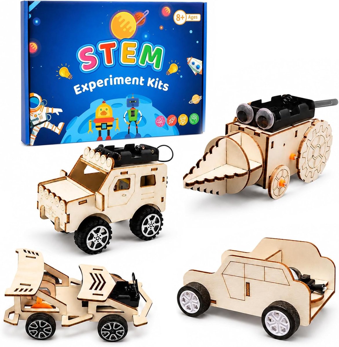 Houten Techniek Wetenschap Experimentenkit voor Kinderen STEM Bouwproject - ShopVlot