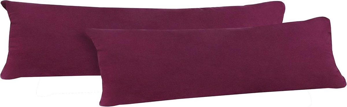 NatureMark Pillowcase for, cotton jersey, burgundy, 40x145 cm side sleeper pillow, 500 - ShopVlot