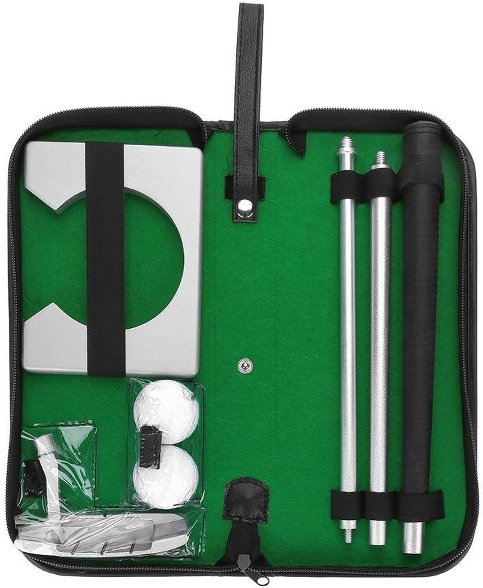 VIFER Indoor Golf Training Equipment Set, Portable Golf Club Training, Collapsible, Hole 2 Balls, Carrying Bag with - ShopVlot