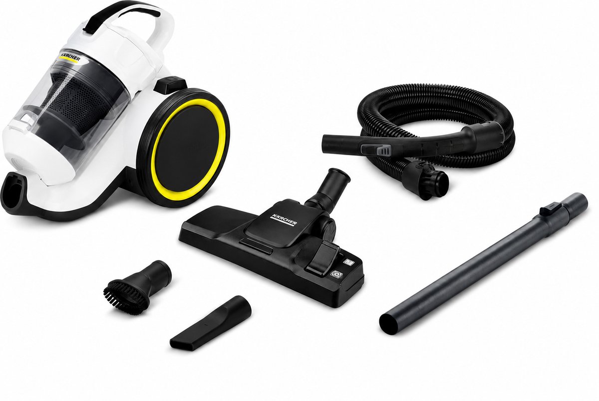 Bol.com Kärcher VC 3 Stofzuiger zonder zak - 700 W - Actieradius 7.5 m - 76 dB(A) - HEPA 12 - Vuilreservoir 0.9 l - Multicycloon... aanbieding