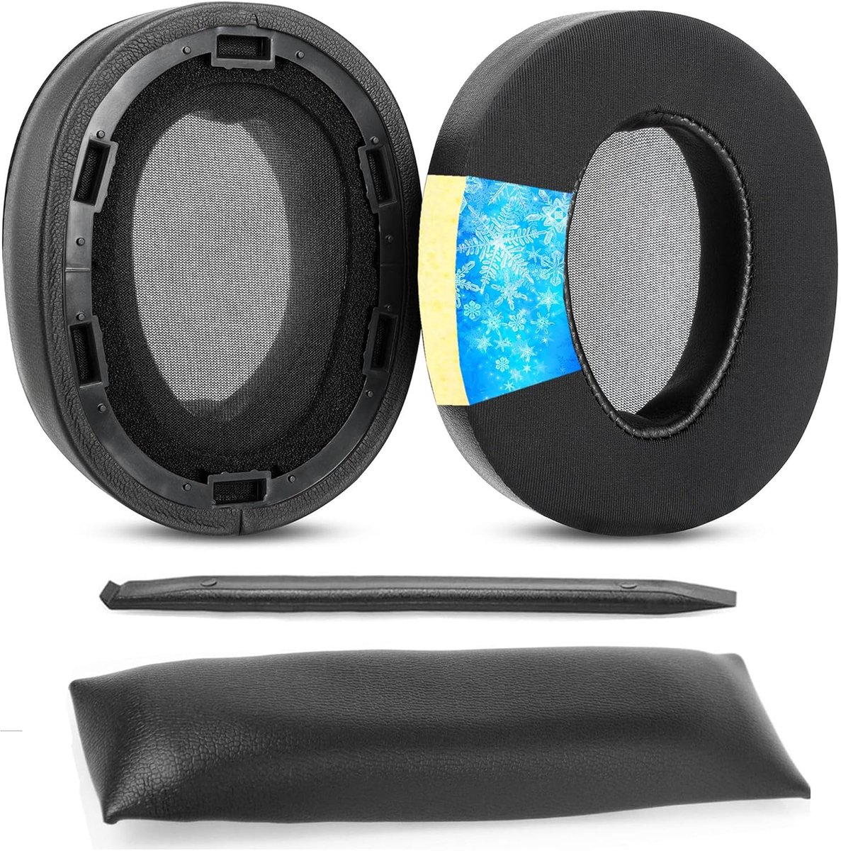 Replacement Gel Ear Pads Compatible with Sony WH-H900N MDR-100ABN MDR 100ABN Headset Ear Pads Cushions Protein Leather - ShopVlot