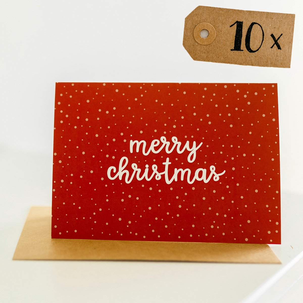 10x hippe kerstkaarten (A6 formaat) - kerst kaarten om te versturen - kaartenset - kaartjes blanco - kaartjes met tekst - luxe kerstkaarten - feestdagenkaarten - kerstkaart - wenskaarten