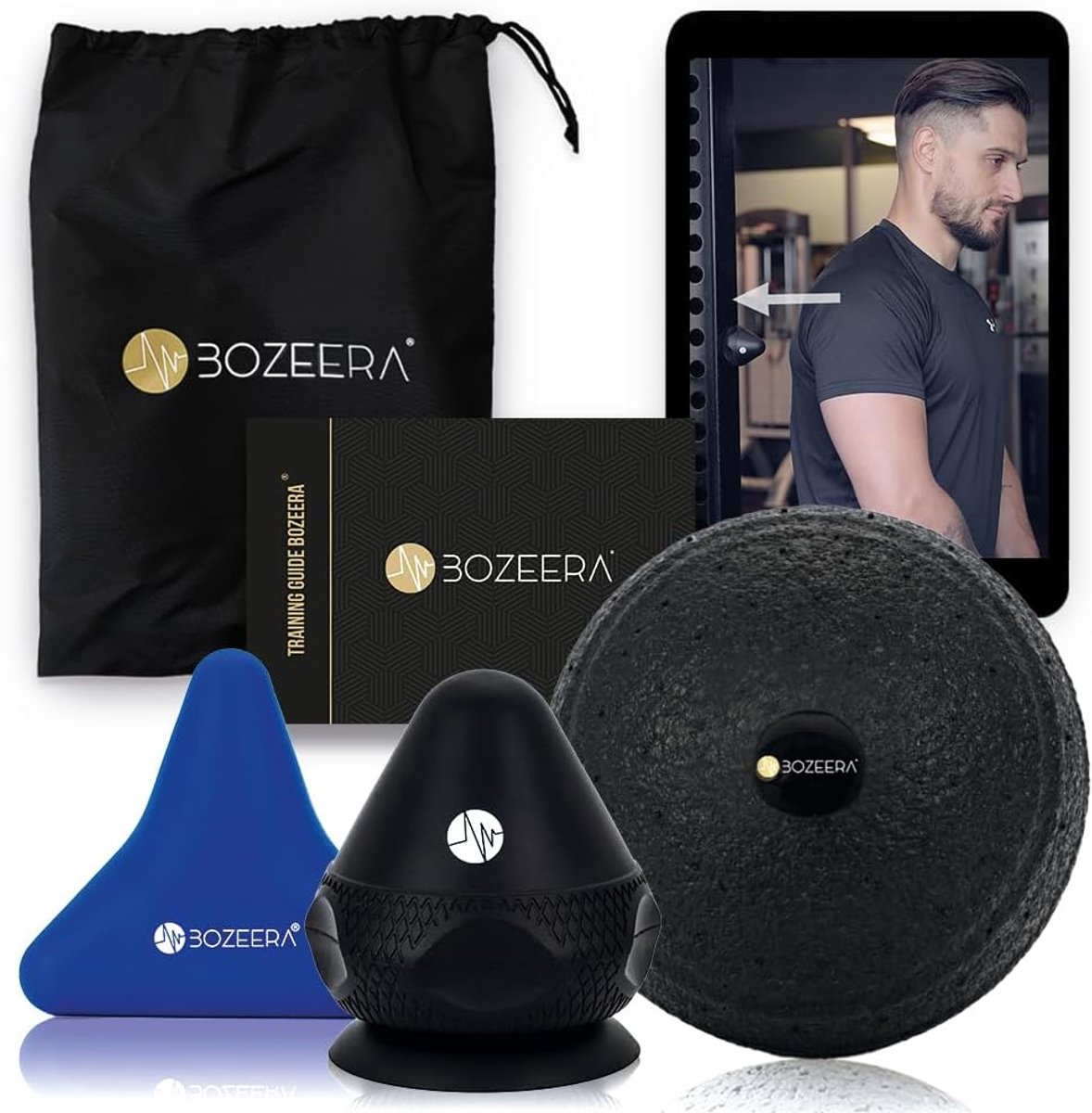 BOZEERA Triggerpoint Push Button Set - Massage Ball - Triggerpoint Massage - Tool with Suction Cup - ShopVlot