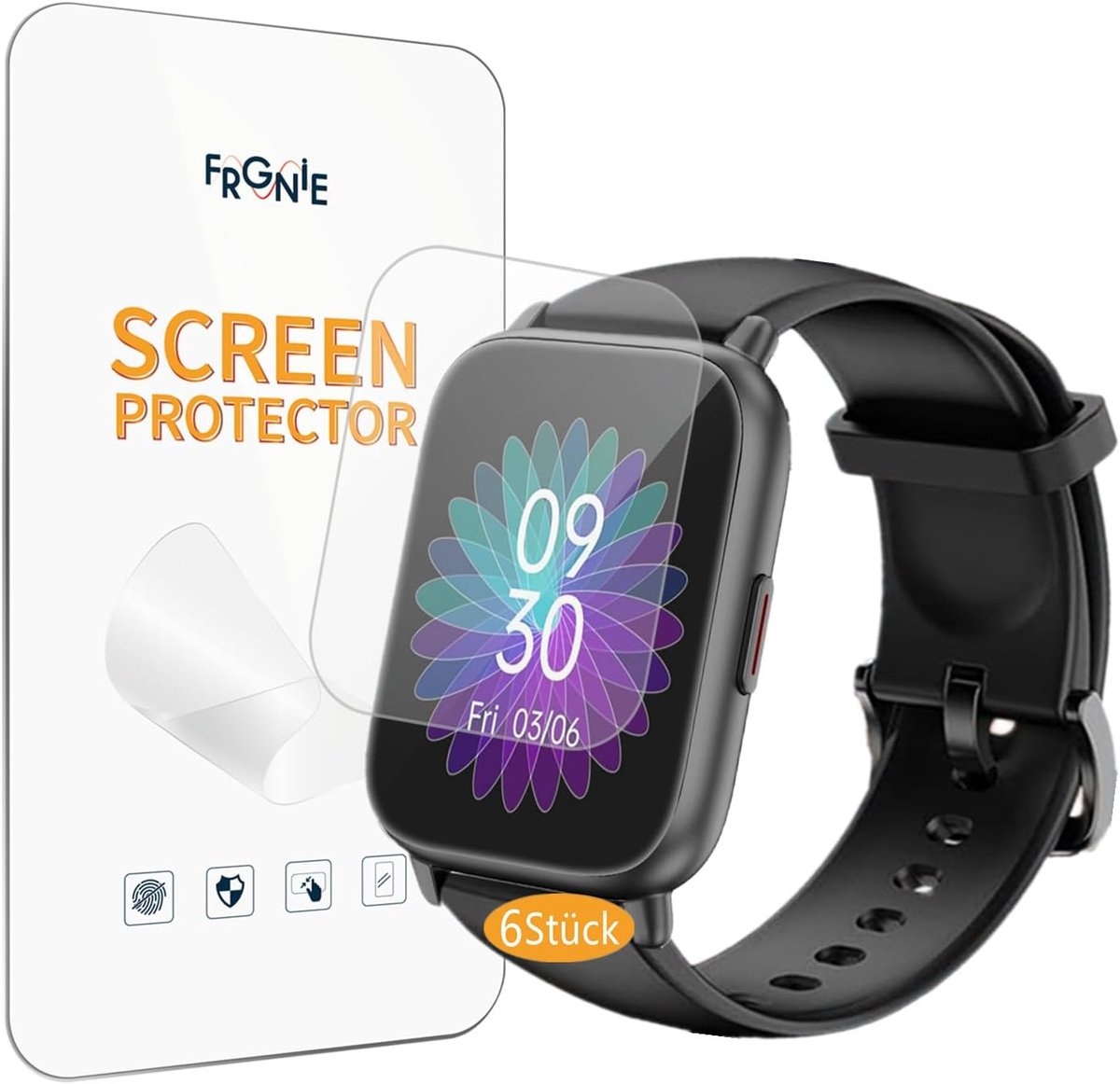 Protective Film Compatible with SPACES H1 Smartwatch 1.85 Inch (6 Pieces) HD Flexible TPU Cover, Bubble-free Screen - ShopVlot