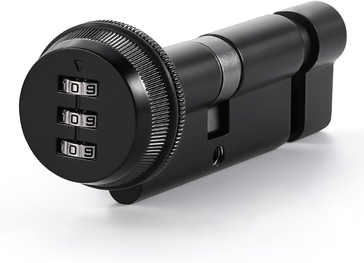 80 mm (40/40T) zwart duim draaien euro-cilinder deur barrel lock anti-bumper anti-boren hoge veiligheid voor upvc - ShopVlot