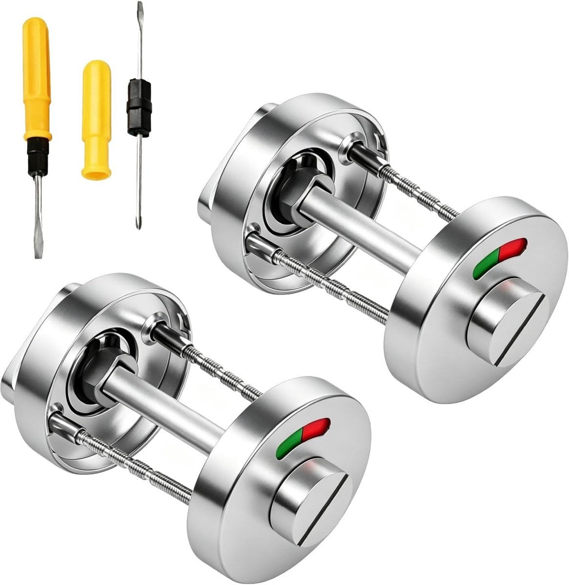 Toiletdeurslot met rode en groene weergave, voor deuren met 35-40 MM - ShopVlot