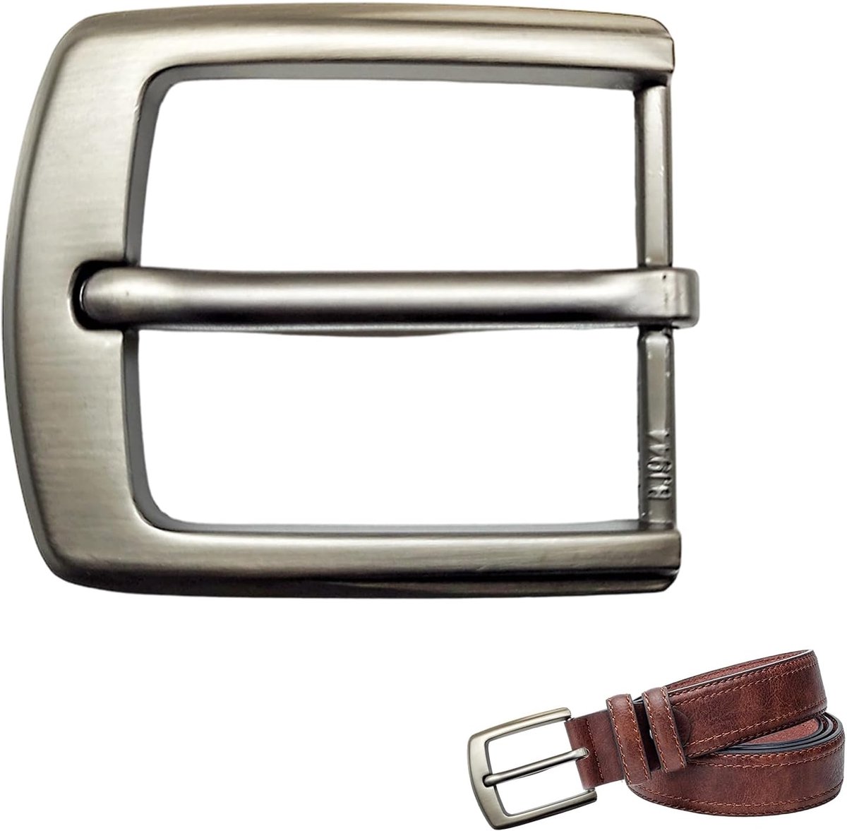 Belt Buckle for Men, 40mm, Square Zinc Alloy Replacement Buckle, Men Women Buckles, Belt Buckle, Polished Belt Buckle - ShopVlot