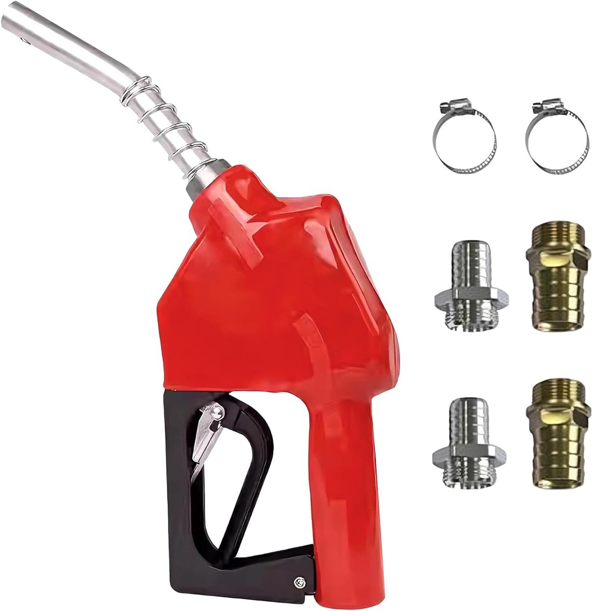 Automatic Diesel Tap Gun, 24mm Oil Discharge Diameter, Car Fuel Gun with Two 1 Inch Jacks and Two 3/4-Inch Terminals - ShopVlot