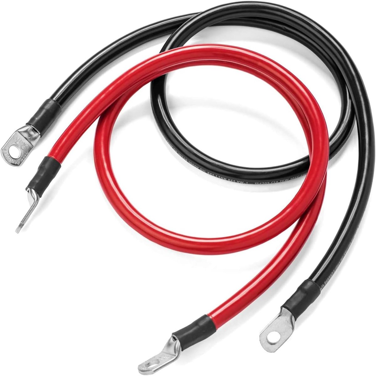 GUUZI 5AWG/16mm² 80cm Battery Cables Max 100A Battery Power Inverter Cable with Tinned Copper Cams Both Ends for Solar - ShopVlot