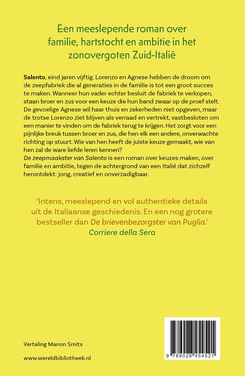 De zeepmaakster van Salento - back cover